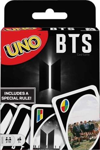 UNO GDG35 BTS Card Game for 7-Year-Olds and Up with 112 Cards