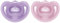 NUK Sensitive Schnuller | 0–6 Monate | 100 % Silikon für zarte Haut | BPA-frei | lila & rosa | 2 Stück