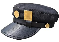 Gosbeliy Cappello Unisex Kujo Jotaro JoJo Cosplay Militare Esercito Berretto da Baseball Fascia Nera+ Bendaggio, Nero , Taglia unica