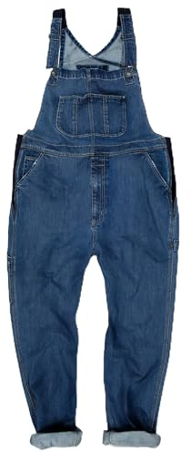 JP 1880 Hommes Salopette en Jean, Collection Workwear, Nombreuses Poches et empiècements élastiques - Coupe Relaxed Fit Bleu Jean 6XL 782707902-6XL