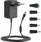 Gonine 18V AlimentationAdaptateur, 18 Volt 1A Chargeur Mural avec 5 Prises interchangeables pour 18Volt 1A 0.9A 0.8A 0.7A 0.6A 0.5A 0.4A 0.3A 0.2A 0.1A Equipements