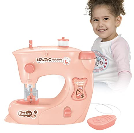 Tioheam Machine à Coudre Jouet - Couture pour Enfants 8 à 12 Ans - Jouet éducatif intéressant 4 Ans + Filles Enfants débutants Cadeau Voyage