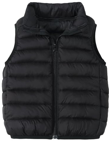 Happy Cherry Gilet Doudoune sans Manche Enfant Fille Garçon Vest Duvet Chaud Ski Voyage