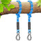 BeneLabel 2er Schaukel Baumbefestigung Seil, 1.5M Hängematte Befestigung Aufhängung Schnur mit Haken (400lbs) für Outdoor-Baum Hängesessel Spielplatz Set, 2500lbs, 10mm Durchmesser, Blau