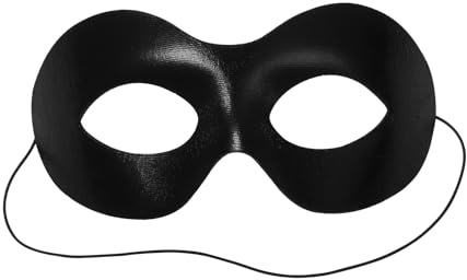 JewelryWe Masque Carnaval Venitien Noir: Masque Vénitien Homme Femme Demi-masque Élégant Vintage en Plastique avec Bande Élastique pour Déguisement Bal de Maquillage Mascarade - Cadeau Halloween