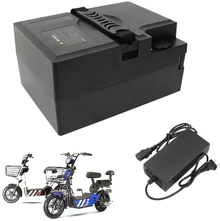 JHKJ 48V litiumbatteri 48V uppladdningsbart batteri 48V 12Ah 15Ah 18Ah 20Ah 22Ah 24Ah 28Ah Utbytbara batterier med handtag för 550W-1300W motorsatser,48v20ah