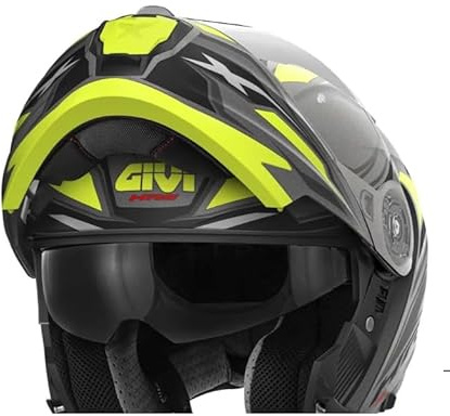 Casco Modular GIVI HPS X.27 Dimension Titanio Amarillo Fluor Talla L
