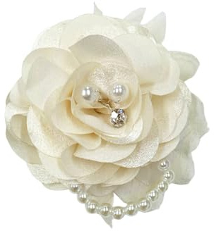 Broche Fleur Pivoine Élégante Pour Femmes Accessoire Bohème En Tissu Et Perles Épinglette De Revers Pour Robe Mariage Cérémonie Ou Costume Bijou Déclaration Chic Pour Vêtements Et Chapeaux