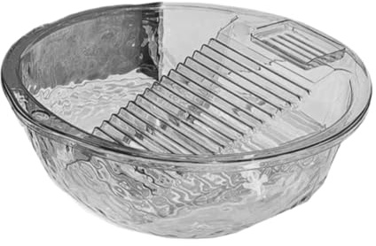 AFXGUSD Washboard Basin Laundry Basin with Integrated Washboard for Small Delicate Articles, Clear Gray