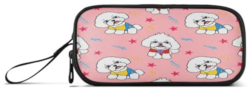 RPLIFE Niedliche Cartoon-Hunde Federmappe Federmäppchen mit Fächern Federmäppchen Groß