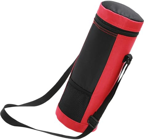 Veemoon Bolsa Enfriadora De Vino Portátil Roja Capacidad 2l Material Aislante Térmico Diseño Resistente y Compacto Adecuado Para Picnic y Transporte De Botellas Bolsa De Mano Para Vino Para Exteriores
