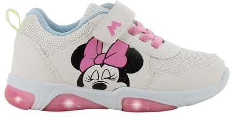 Leomil Disney Minnie Basket Enfant Fille Lumineuses | Chaussure lumineuse Fille, Lightweight EVA sole, Idéal pour l'école et les loisirs, Mickey & Friends, Cadeau pour Enfants