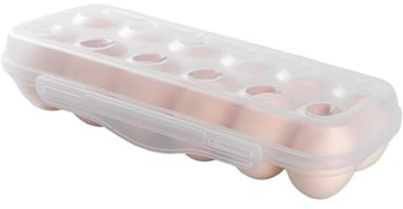 12 Grids Thickened Egg Storage Box with Drawer Design, Plastic Portable Egg Holder for Outdoor Camping, Shockproof Egg Tray Crate Carrier, Transparent Food Grade Egg Box for Fridge and Travel