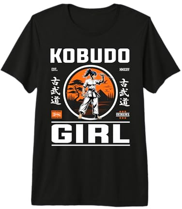 Cool Kobudo Girl Design: Master of Gun Art Premium T-Shirt