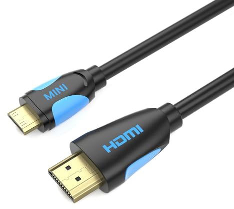 JAMEGA - 2m mini HDMI-Kabel, Mini-HDMI (C-Typ) auf HDMI (A-Typ) | 4K Ultra HD 2160p / Full HD 1080p | 3D / ARC/CEC | HDMI Standard 2.0 | Ethernet | TV | PC/Notebook