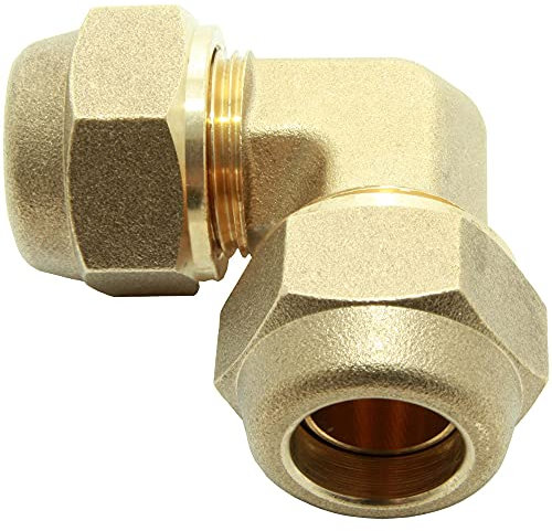 Klimaanlage Split Verbindungsnippel 90° Set 5/8 Zoll inkl Muttern Messing f. Kupferrohr