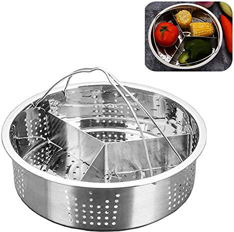 3 Pcs Set Steamer Basket Rack Set for Instant Pot Accessories, Stainless Steel Steam Baskets, Egg Steaming Holder Rack Stand,Pressure Cooker (21 * 13cm)