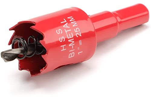 25mm Hole Saws Cutter, HSS Bi-Metal Drill Bit for Wood, Plastic, UPVC, Fiberglass and Plasterboard