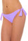 Aquarti Bikinihose Damen mit seitlicher Schnürung – Hüftslip Bikinihosen für Damen in Unifarben, Farbe: Lila, Größe: 40