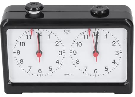 Temporizador Analógico para Juegos de Mesa, Reloj de Ajedrez para Ajedrez con Cuarzo Electrónico, Adornos Retro, Reloj de Ajedrez con Pilas, Cronometraje Preciso para Uso Diario