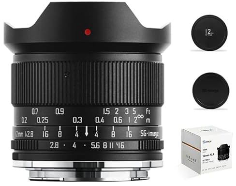 SGimage 12 mm F2.8-objektiv, ultravidvinkelobjektiv för kameror med L-Mount | stor bländning, metallkonstruktion, stjärneffekt, lätt vikt på 334 g