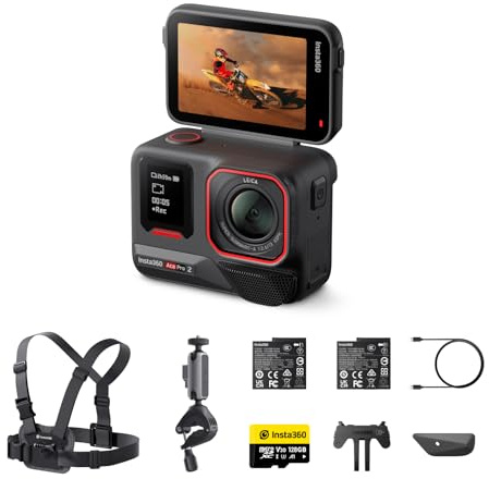 Insta360 Ace Pro 2 Bike Bundle- 8K Waterproof Action Camera Co-Engineered with Leica, 1/1.3 Sensor, Dual AI Chip, Leading Low Light, Sup