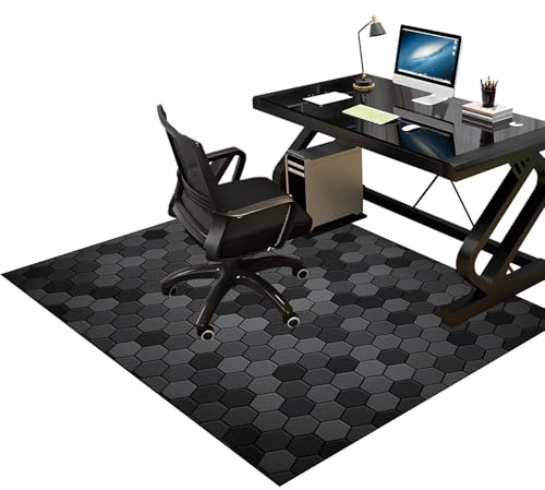 Alfombrilla para Silla para Suelos Duros, Alfombrilla Gaming de Suelo 60 x 70 cm Alfombra para Silla de Oficina Protector Suelo Silla Ruedas, Tapete Protector para Suelo Alfombra Suelo Gaming