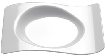 DOT Horeca Solutions - Piattino PS Forma Bianco 10 ml – 50 pz - Adatto per Finger Food e Aperitivi, Ideale per Catering e Buffet, per Cocktail e Bevande