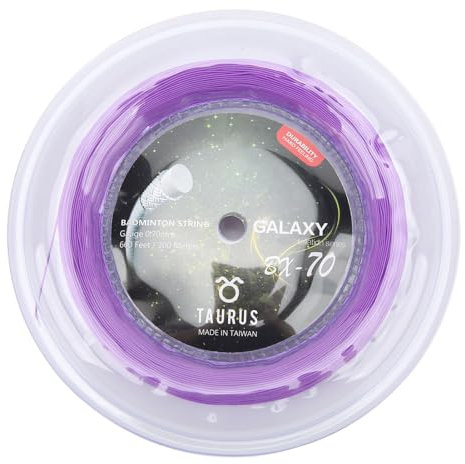 Leapiture Cuerda de raqueta de bádminton de 200 m, línea de bádminton de 0,7 mm, cuerda de tenis de nailon de alta elasticidad para entrenamiento de mejor resistencia (morado)
