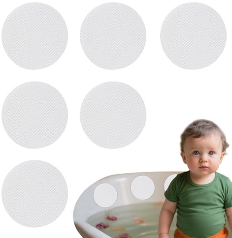 Pegatinas antideslizantes para ducha | 6 piezas revestimientos adhesivos de prehensión para bañera y ducha | Calcomanías adhesivas bandas de seguridad redondas para escaleras de cocina y ancianos S