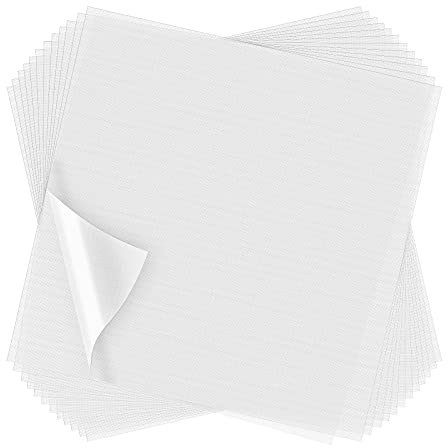 100 Sheets Wash Away Embroidery Stabilizer Water Soluble Embroidery Topping Film Transparent Water Soluble Stabilizer for Embroidery and Topping (8 x 8 Inch/ 20 x 20 cm)