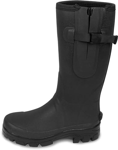 Lakeland Active Women's Helton Neoprene Lined Adjustable Wellington Boots - Black - 7.5 UK