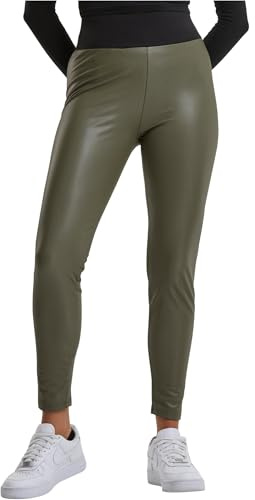 Urban Classics Ladies Faux Leather High Waist Mujer Leggins Negro