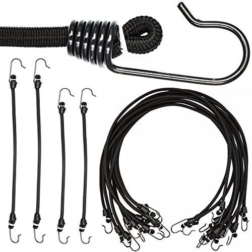 6er Set 150cm Lang Elastisch Spanngummi mit Haken Transportgurte Planenspanner Gepäckspanner Expander Gepäckträger