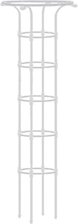 Traliccio per Obelisco da Giardino per Piante Rampicanti Traliccio per Interni Ed Esterni per Piante in Vaso, Torre a Traliccio Verticale in Metallo con Rivestimento in PE, Traliccio(Bianco 185*28 cm)