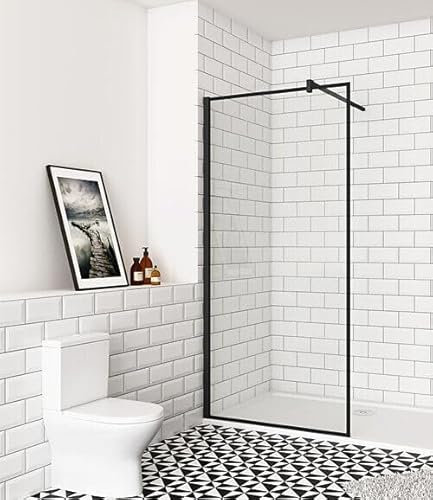 Aica Sanitär 80cm Duschwand Walk In Dusche Duschabtrennung Duschtrennwand ESG 8mm Glas H200cm