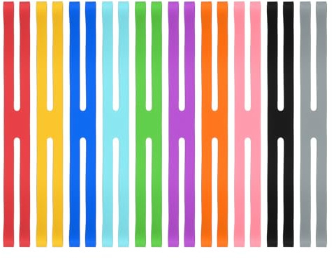 PATIKIL 20 cm H gummiband, 10 st elastiska gummiband i silikon blandade färger storlekar bokrör färgat omslagsband för filer mapp konst matlagning brädspel, flera färger