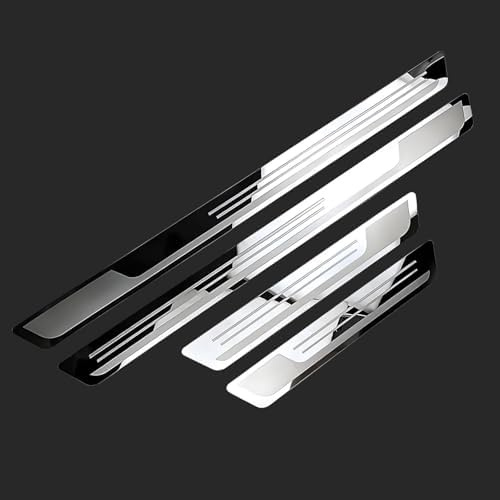 DALUJIE Acero Inoxidable Protector Umbral Puerta Coche para KIA Niro 2017-2024, DecoracióN para Estribos Pegatinas Protector Umbral Puerta 4 Piezas