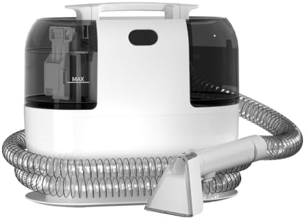 PUREBEAR Portable HandHeld Carpet Cleaner Machine, Spot Cleaner | | 18Kpa Suction Power| Dual Tank| Upholstery| Stains, Couch, Car Seat, Rug, Mattress| 2 Cleaning Heads| Self Cleaning