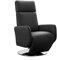 CAVADORE Cobra Fauteuil TV en Cuir véritable avec 2 Moteurs électriques et Batterie Noir 71 x 110 x 82 cm