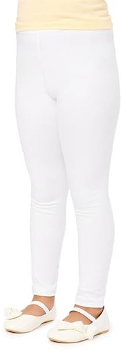 Merry Style Mädchen Lange Leggings aus Baumwolle MS10-225 (Weiß, 122 cm)