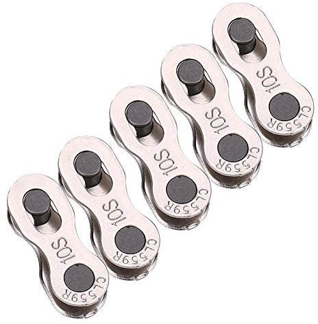 Fydun Enlaces de Cadena para Bicicleta, Conector Rápido de 5 Pares, Eslabones Maestros de Acero de Alta Resistencia, Fáciles de Usar y Resistentes a la Oxidación(para 10 Velocidad)
