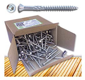 Lot de 200 vis terrasse en INOX A2 à tête réduite crantée - Diamètre de 5 mm - Longueur 60 mm