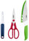 Zyliss E920252 Kitchen Food Preparation Set, Plastic/Stainless Steel, Multicolour, Swivel Peeler, Kitchen Scissors and Utility Knife Set, Dishwasher Safe