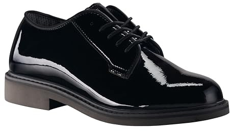 Propper Men's Uniform Oxford Shoes, Patent Dress Shoes for Ceremonies, Formal Inspections, Black, 11.5M