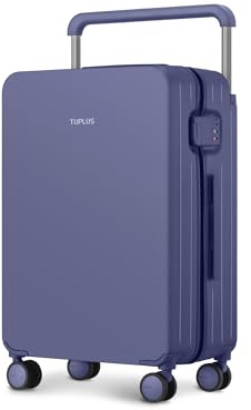 TUPLUS Koffer Trolley ABS Rollkoffer mit 4 Rollen Reisekoffer Handgepäck Hartschalenkoffer mit TSA Schloss, Impression Serie,67.5 x 45.5 x 25 cm/ 61L,Lila