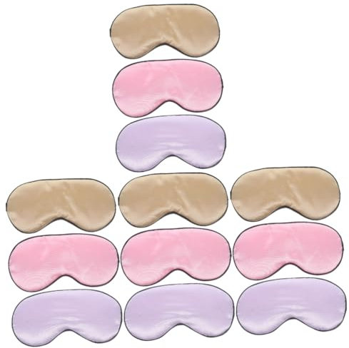 GLEAVI 12stücke Tragbare Schlafmasken Aus Seide Leicht Und Lichtundurchlässig Für Reisen Hotels Hause Mit Elastischen Bändern Für Hohen Tragekomfort