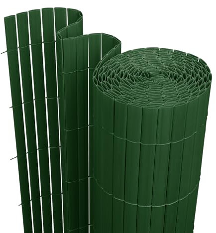Cecaylie Canisse en PVC,Vert Brise Vue Balcon Renfort en 3 Poids, Anti-moisissure et Facile d'entretien - Renforcé - Forte intimité pour Jardin, Balcon, terrasse(90 * 400cm)