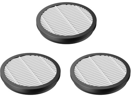 Kissof Filtres HEPA de rechange, Compatible avec l'aspirateur à batterie Kissof S17, 3 pièces, pour Aspirateur sans fil