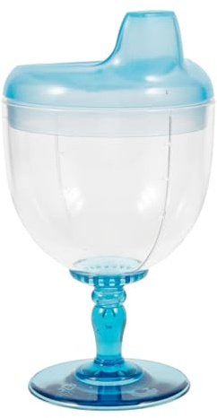 SHOWERORO Tasse à Bec 180 Ml en Plastique Transparent Coloré, Gobelet Anti-déversement pour Garçon et Filles, Pied, Adaptée au Sevrage et Consommation Autonome la Maison